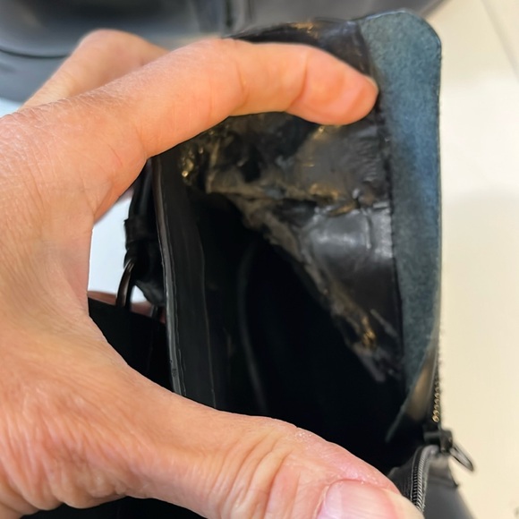 COACH PAULINA BLACK LEATHER ANKLE BOOTS EMBOSSED SNAKE BELT SIZE 7.5 - Picture 6 of 9